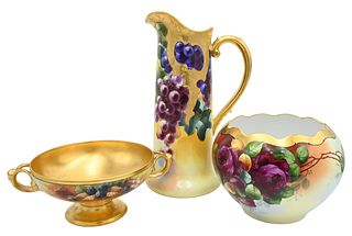 Three Hand Painted Porcelain Group