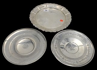 Three Sterling Silver Trays