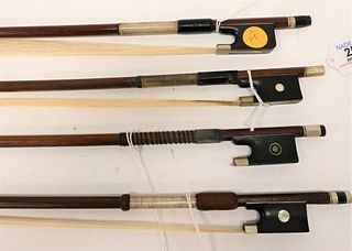 Group of Four Violin Bows