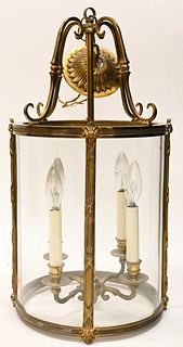 Regency Style Brass Hall Hanging Lantern or Light