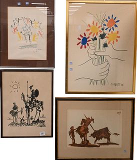 Group of Five Picasso (Spanish 1881 - 1973) Lithographs and Prints