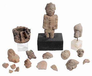 Eleven Pre-Columbian Clay Items