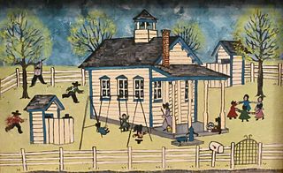 Two Dolores Hackenberger (American b. 1930) Amish Folk Art Themed