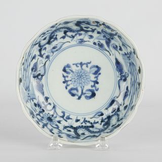 Chinese Ming "Dragon & Phoenix" Porcelain Bowl