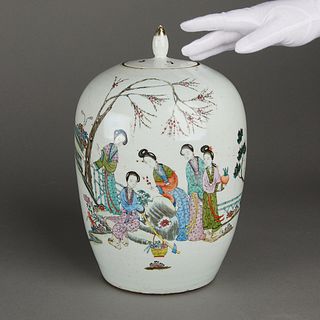 Chinese Qing Famille Rose Porcelain Ginger Jar