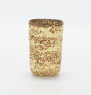 Natzler Volcanic Glaze Ceramic Vase