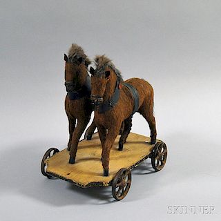 Cloth and Wood Horse Pull-toy