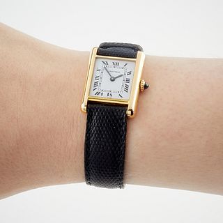 Cartier 18k Gold Ladies Tank Watch