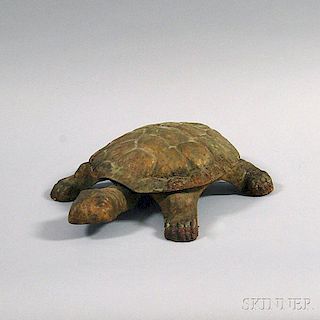 Cast Metal Turtle Spittoon