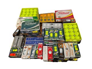Large Collection TITLEIST, CALLAWAY, VOLVIK, TAYLORMADE NIB Golf Balls