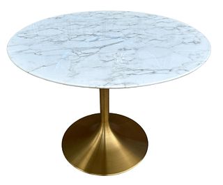 Mid Century Style MODWAY Marble Top Tulip Base Table
