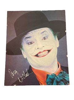 Signed JACK NICHOLSON 1978 Batman Joker Photograph 