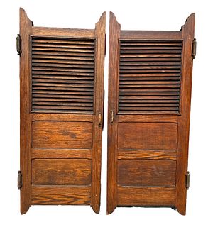 Antique Oak Saloon Doors 