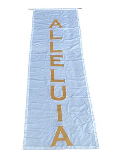 Vintage "Alleluia" Ecclesiastical Church Banner