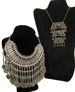 Two Vintage Ethnic Necklaces, Israel 