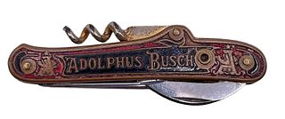 Antique ADOLPHUS BUSCH ANHEUSER -BUSCH Advertising Pocket Knife
