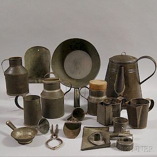 Group of Tin Domestic Items
