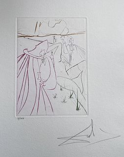 Artist:  Salvador Dali   Title:  Le jument de compere Pierre (Day Nine from Le Decameron)