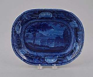 Historical blue Staffordshire Catskill Mountains H