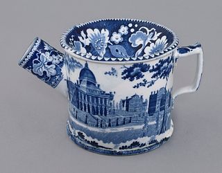 Historical blue Staffordshire Boston State House l