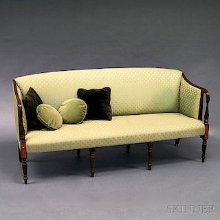 Federal-style Inlaid Mahogany Upholstered Sofa