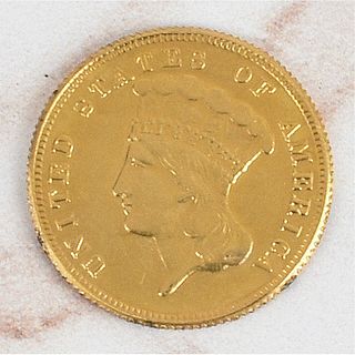 US 1877 $3 Gold Coin