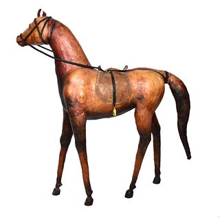 Abercrombie & Fitch Leather Horse Sculpture