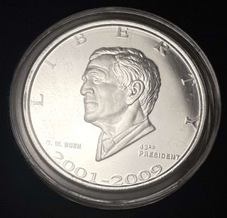 Danbury George W. Bush Proof 1 ozt .999 Silver
