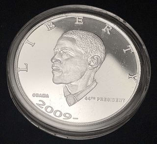 Danbury Barack Obama Proof 1 ozt .999 Silver