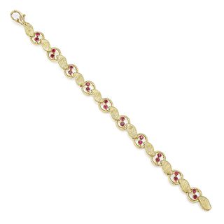 Vintage Ruby Gold Bracelet