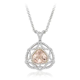 Morganite and Diamond Necklace