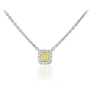Colored Diamond Pendant Necklace