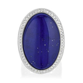 Lapis Lazuli and Diamond Ring