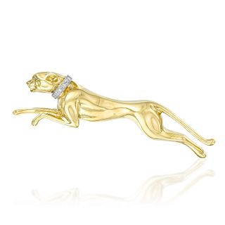 Panther Gold Brooch