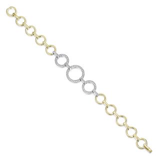 Diamond Round Link Bracelet