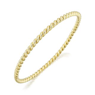 Yellow Gold Twisted Rope Bangle Bracelet