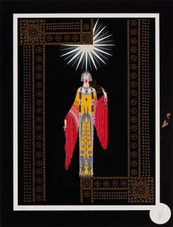 Romain (Erte) De Tirtoff (1892-1990), "Princess Lointaine," Screenprint in colors on paper, Edition: 223/300, Signed in pencil in the margin lower rig