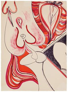 Felix Ruvolo, (1912-1992), "Untitled,"1967, plate 9 from the portfolio "10 West Coast Artists", Lithograph in colors on Arches paper, Image/Sheet: 30.