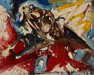 Benjamin Silva (b. 1927), Abstract, 1967, Oil on canvas, 13" H x 16" W
