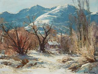 Joshua Meador (1911-1965), "Patina," Oil on canvas, 18" H x 24" W