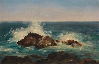 Mary Stewart Dunlap (1846-1925), "Ogunquit," Oil on canvasboard, 9" H x 13" W
