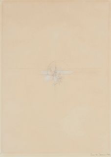 Renata Zerner (b. 1951), Abstract, 1969, Watercolor and graphite on paper, Sight: 21" H x 15" W