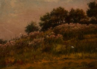 Edmund Henry Osthaus (1858-1928), Wild landscape, Oil on canvas, Sight: 9" H x 12.625" W