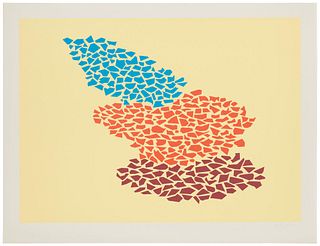Robert Goodnough, (1917-2010), "Composition 1," 1973, Lithograph in colors on paper, Image: 22" H x 30" W: Sheet: 26" H x 33.5" W 26" H x 33 1/2" W