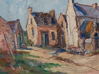 20th Century European School, "Locquemeau Bretagne," Oil on canvas, 24" H x 31.5" W
