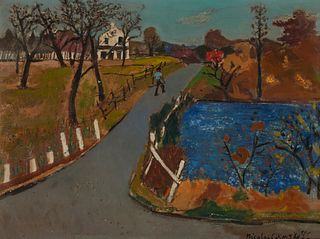 Nicolai Cikovsky (1894-1984), "Country Road," 1945