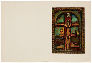 After Georges Rouault (1871 - 1958), Crucifixion, one plate from Andre Warnod, "Les Peintres, mes Amis" portfolio, Paris: Editions d'Art - Les Heures 