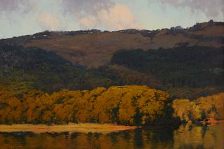 Kevin Courter (b. 1964), "Clearing, Crystal Springs," 2008, Oil on canvas, 16" H x 24" W
