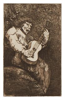 Francisco De Goya (1746-1828), "El Cantor Ciego," Etching, aquatint and drypoint on paper