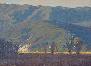 Gary Ray, (b. 1952) "Foothills - Carpinteria," Oil on linen board, 18" H x 24" W